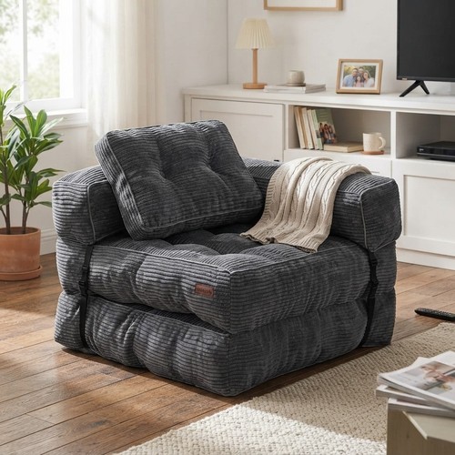 Shaped foldable sofa - bed,