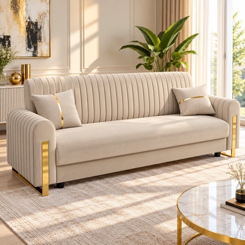 Divano letto posti - 3, velluto